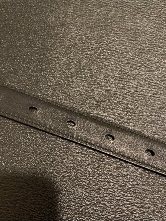 YSL Saint Laurent Black Leather Belt 2cm - Picture 5 of 5